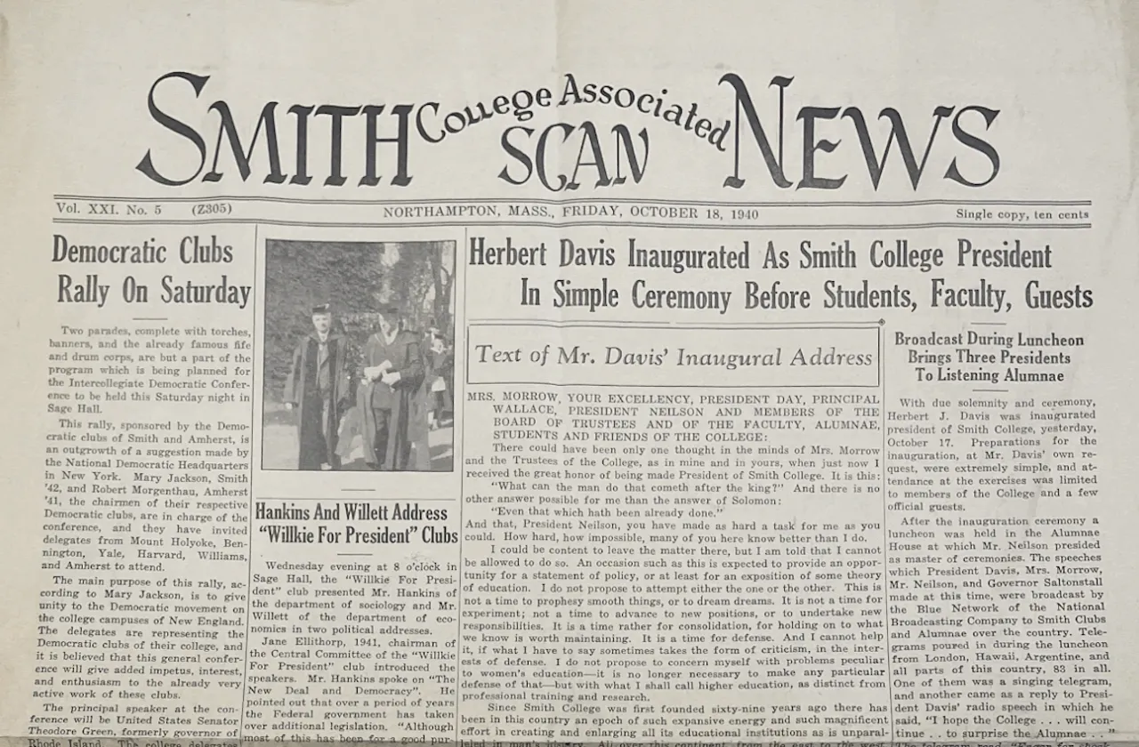 The Smith College student newspaper in 1940