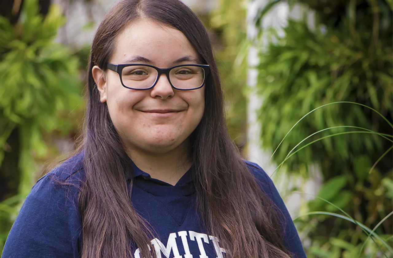 Karime Gutierrez '20 is working on an Innovations Challenge project aimed at making the Botanic Garden more welcoming to students of color.