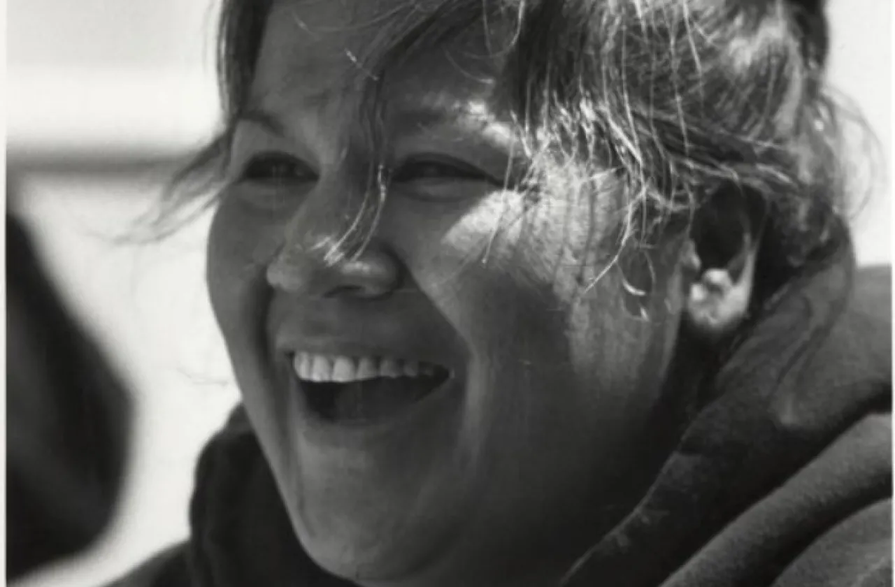 Black-and-white photograph of Katsi Cook