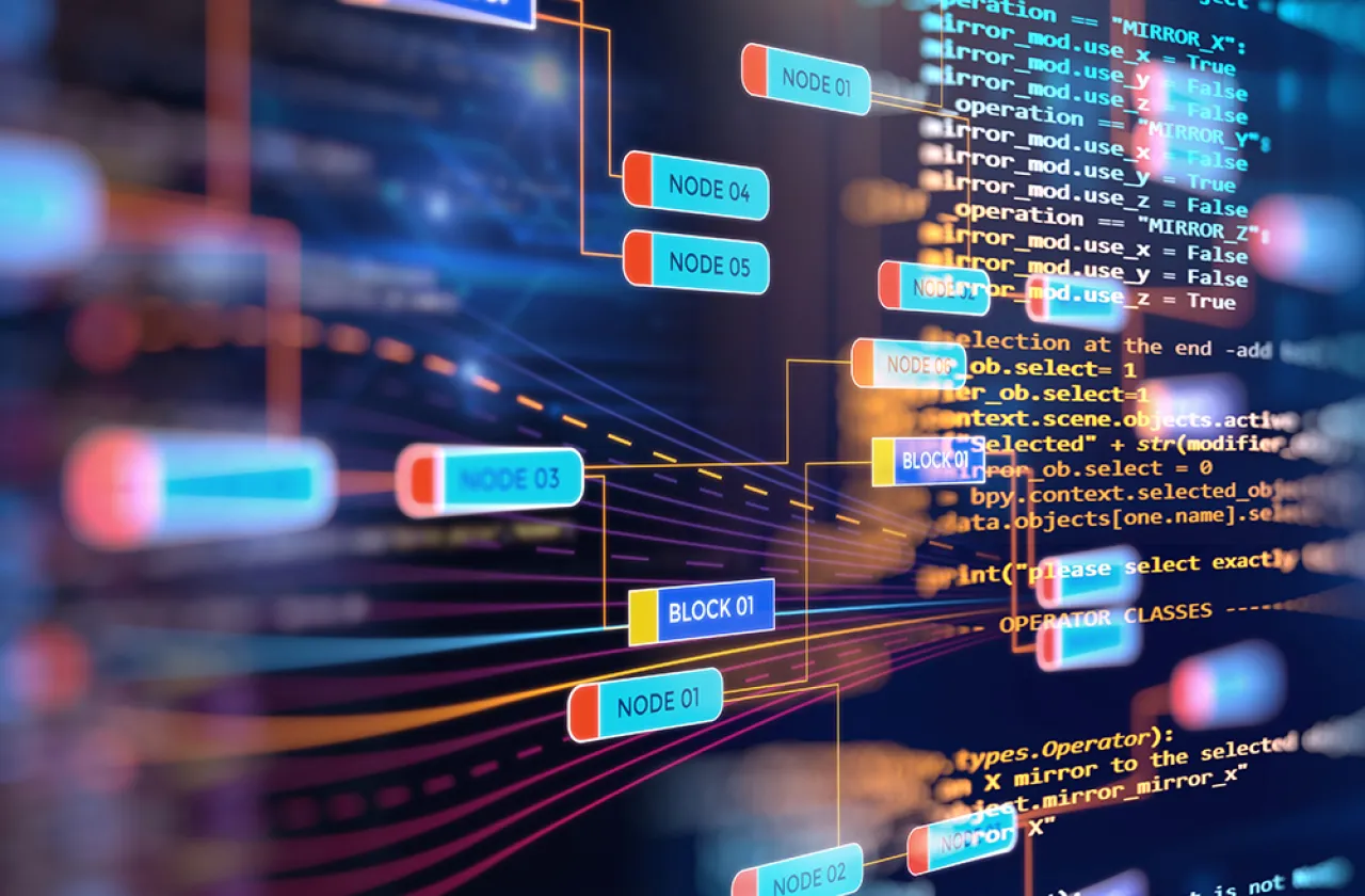 Data on a computer screen