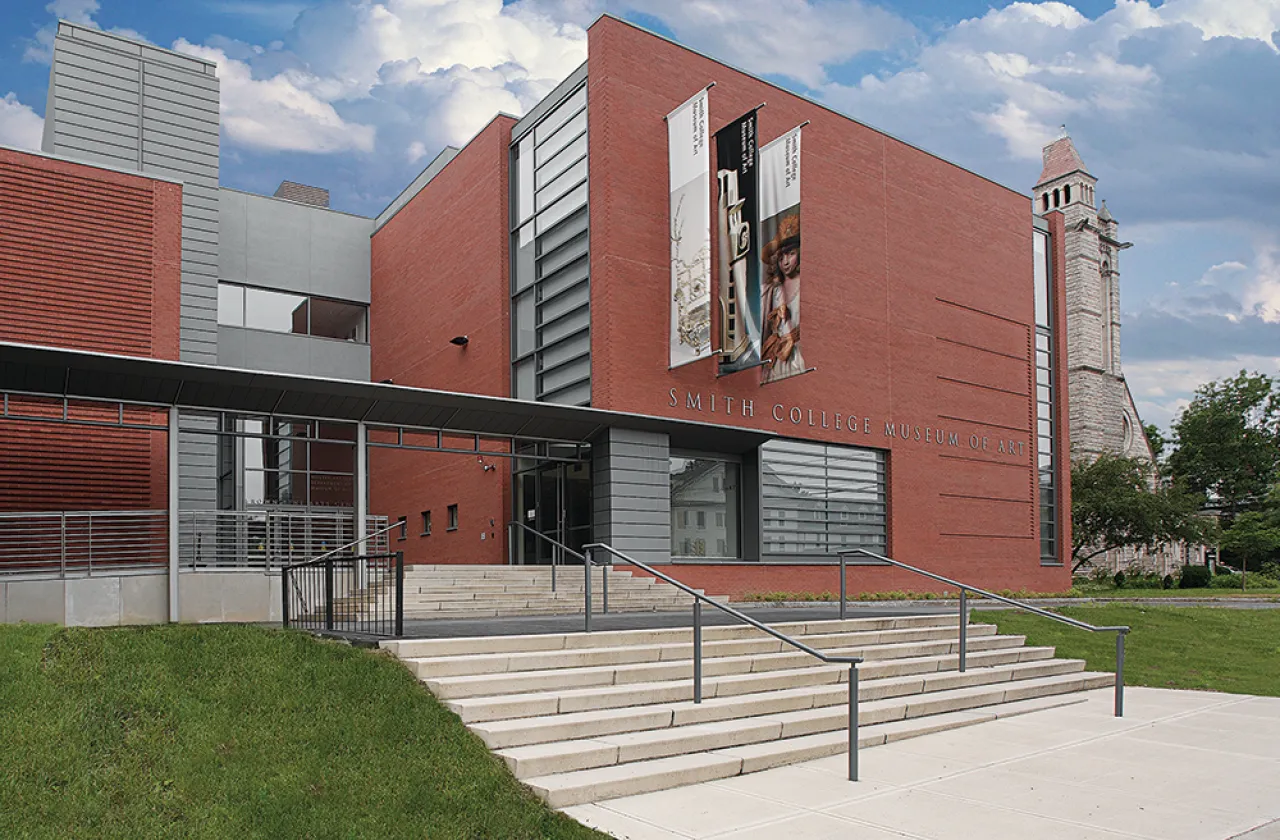 Exterior of the entrance to the Museum of Art