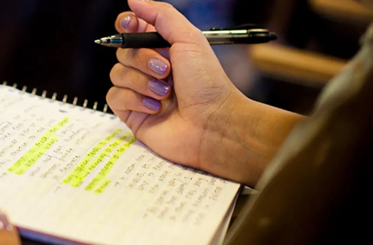 Image of a writing assignment