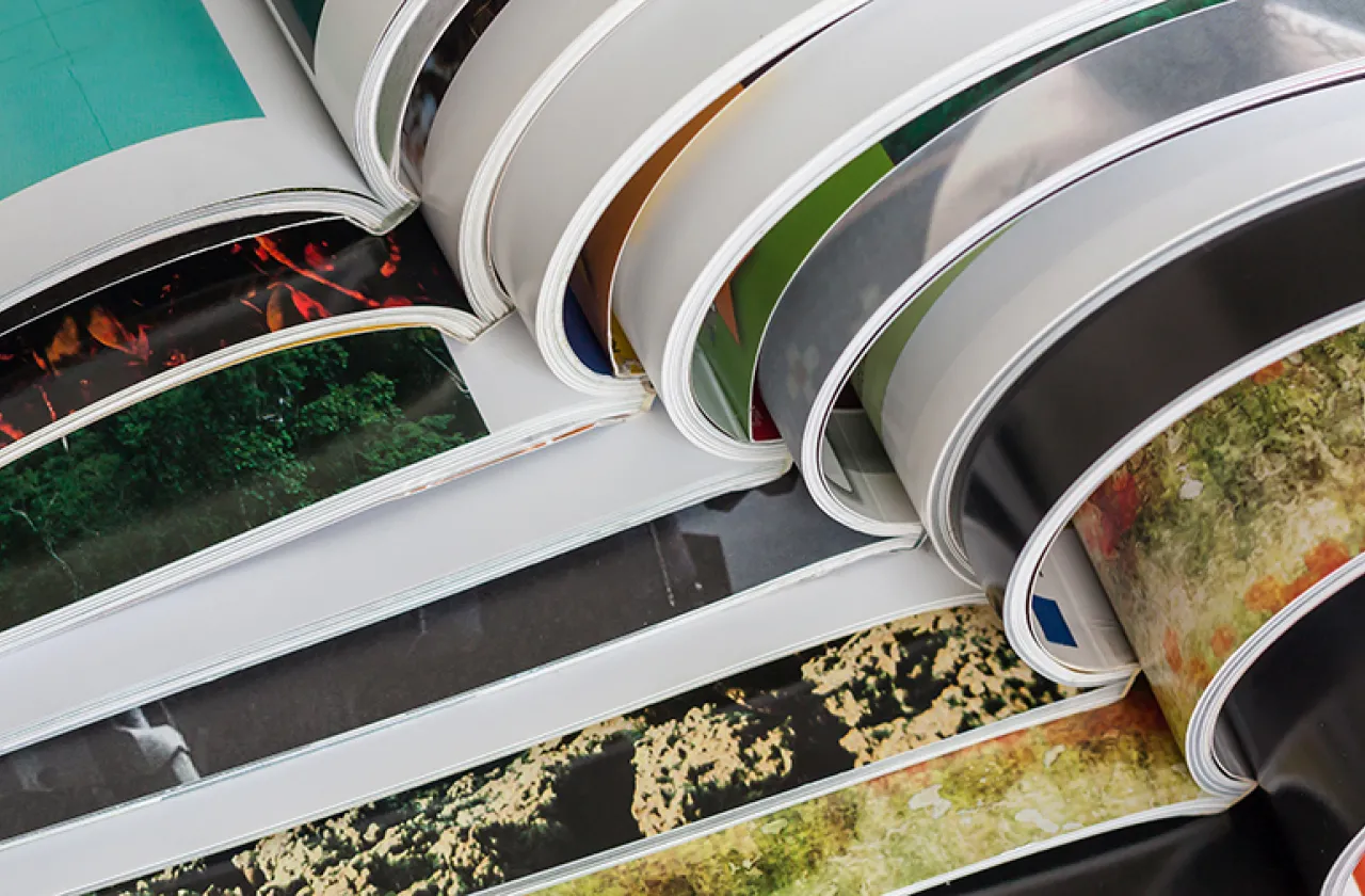 Stack of magazines