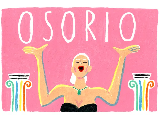 Drawing of an opera singer