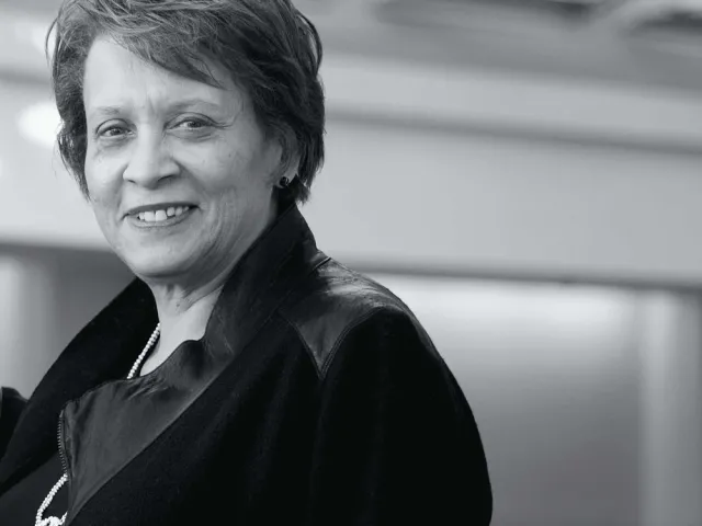 Black and white photo of Paula Giddings