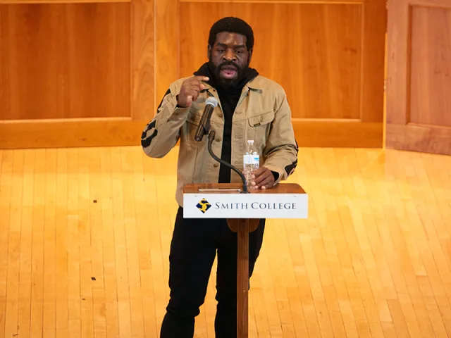 Hanif Abdurraqib on stage