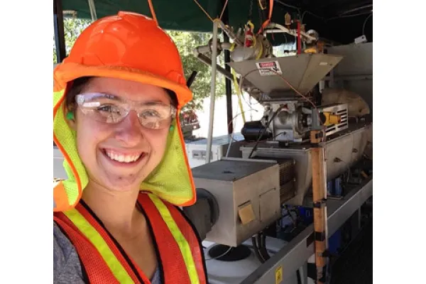Anna Partridge at the Schatz Energy Research Center in California