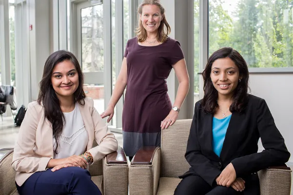 Two students and a professor