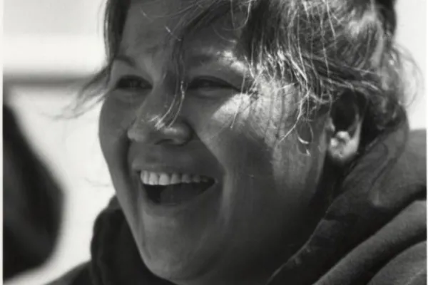 Black-and-white photograph of Katsi Cook