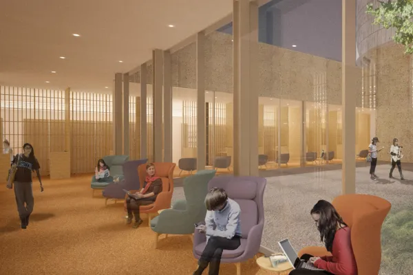 Architectural rendering of New Neilson courtyard