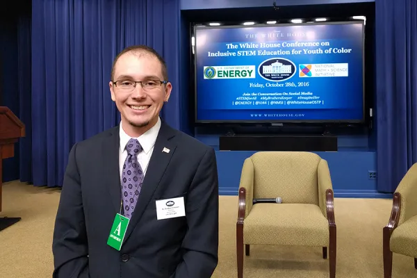 R. Jordan Crouser '08, visiting assistant professor of statistical and data sciences, was invited to the Oct. 28 White House Conference on Inclusive STEM Education.