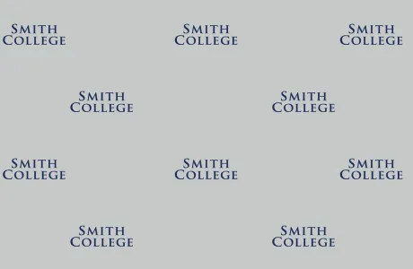 Zoom photo - Smith College wordmark in paradise blue on gray