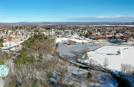 Aerial shot of campus