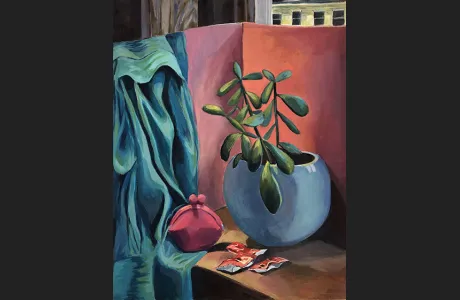 Still life painting of a plant by Megan Weiner '22
