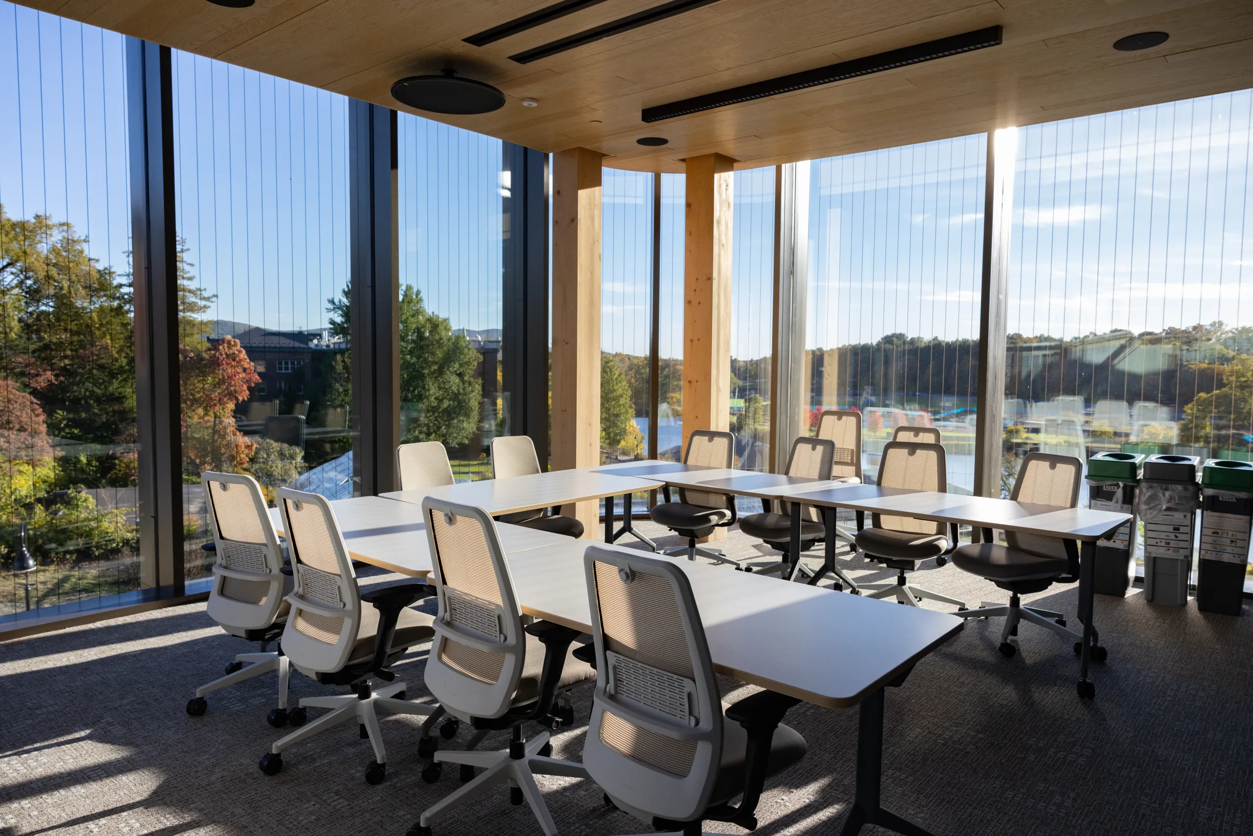 A empty conference room in Kathleen McCartney Hall