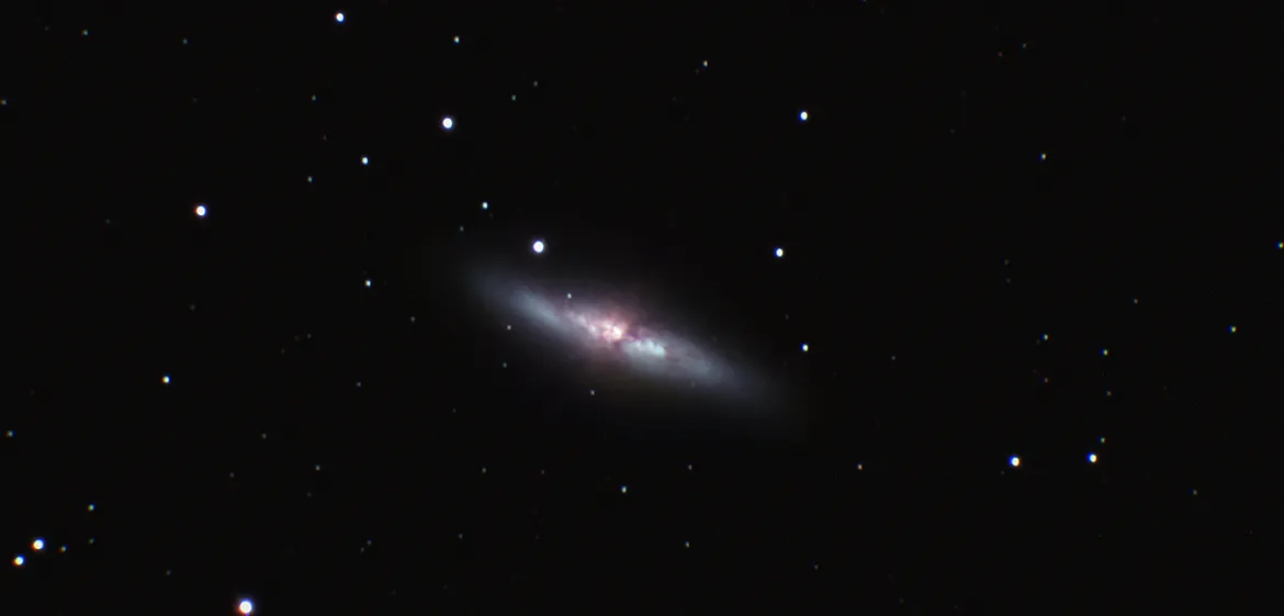 M82: Filters: V, R, I, Ha. Total Exposure Time: 380 mins