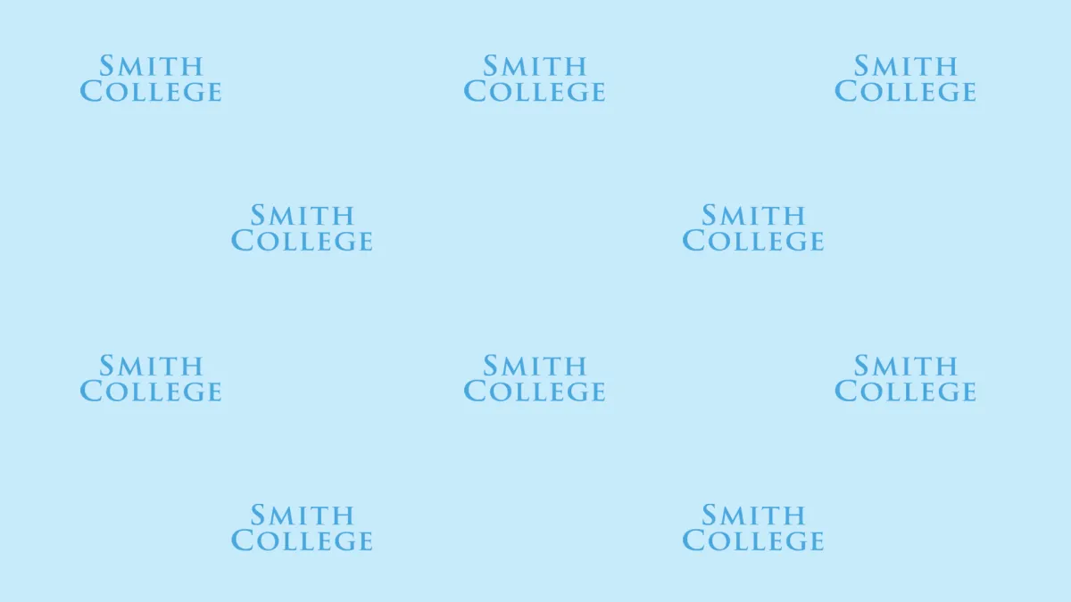 Zoom photo - Smith College wordmark on sky blue