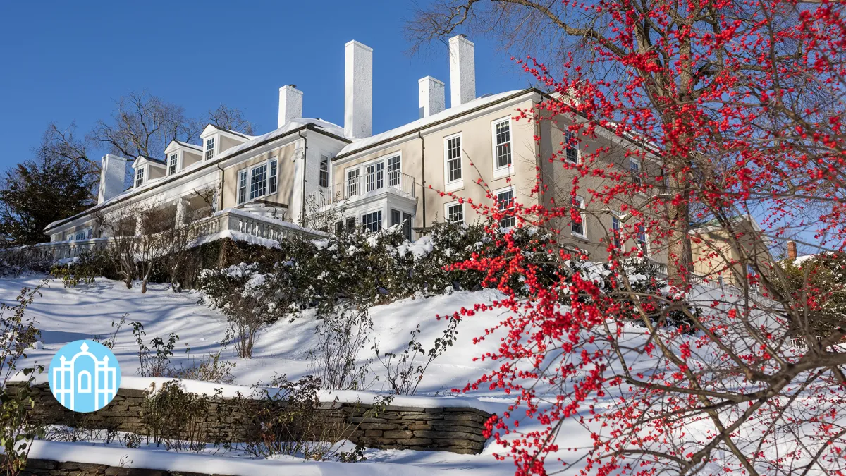 President's House in snow