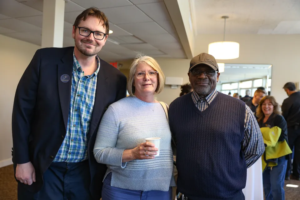 Jimi Nealy with other staff members at the 2025 Spotlight Awards.